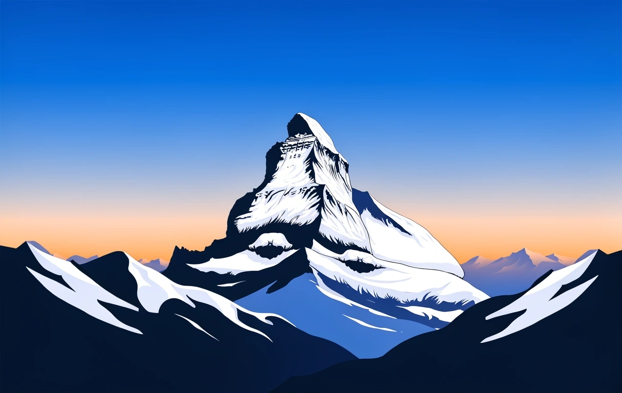 Schweizer Alpenpanorama bei Sonnenaufgang